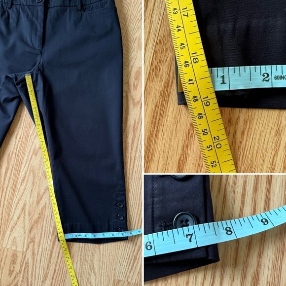 Talbots Perfect Skimmer Pedal Pusher Crop Pants Petite Size 12P Black Casual - Picture 9 of 11